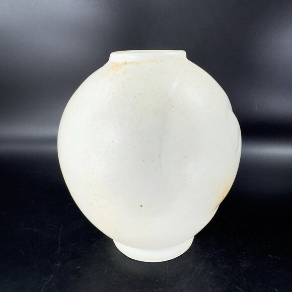 Vintage Hand Made Stoneware Pottery Vase Vessel Shell Swirl Pattern Hand Crafted - Picture 14 of 15